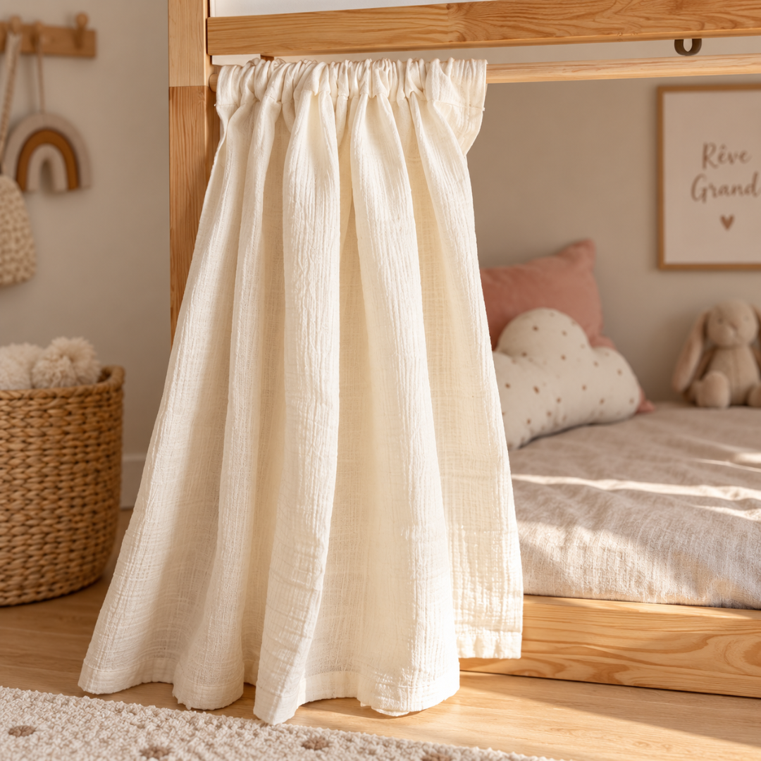 IKEA Kura bedgordijnen - Ecru