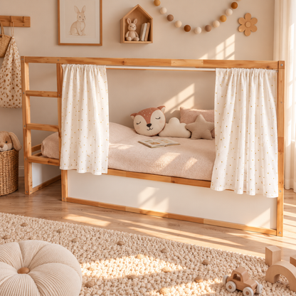 IKEA Kura bed katoenen mousseline gordijn - Ecru