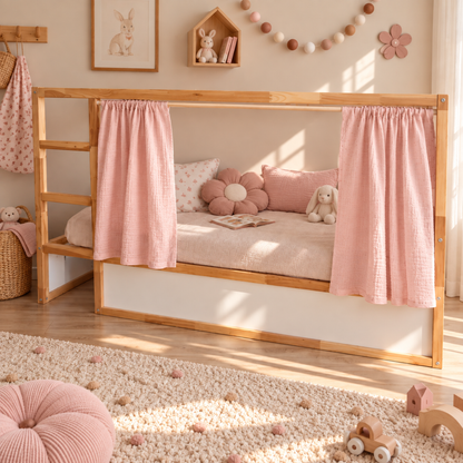 IKEA Kura bed katoenen mousseline gordijn - Ecru
