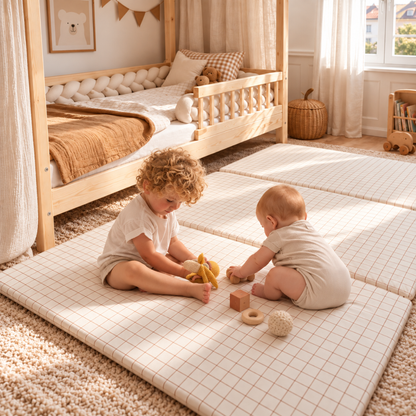 MAXI Tapis de motricité Marcel Camel/Ecru