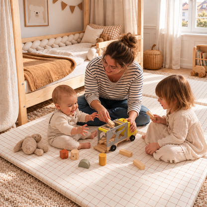 MAXI Tapis de motricité Marcel Camel/Ecru