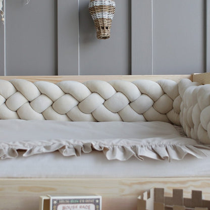 Tresse de lit 4 brins Beige clair 240cm