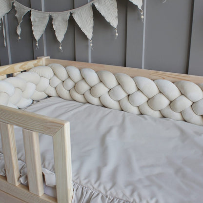 Tresse de lit 4 brins Beige clair 200cm