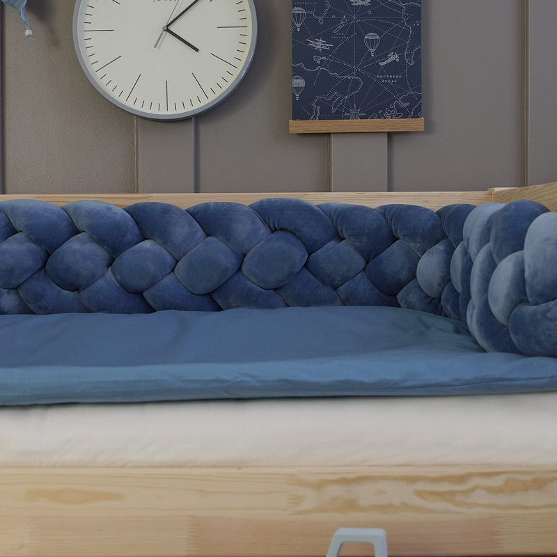 Tresse de lit 4 brins Bleu 200cm