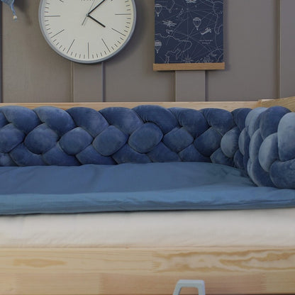 Tresse de lit 4 brins Bleu 200cm