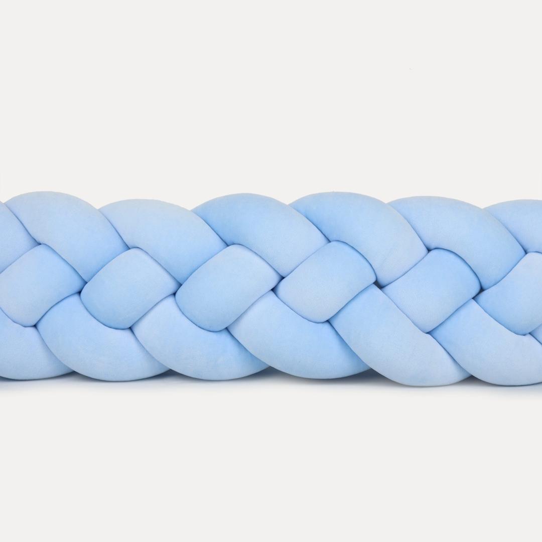 Tresse de lit 4 brins Bleu ciel 200cm