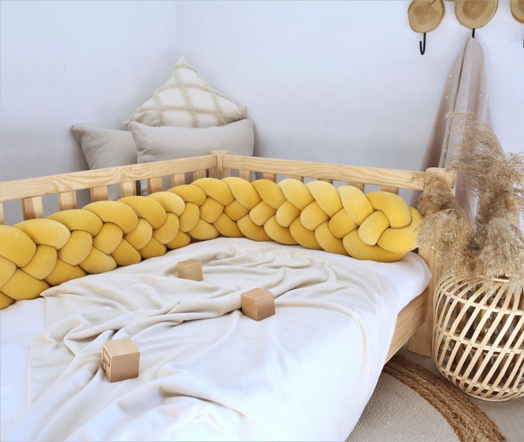 Tresse de lit 4 brins Jaune 240cm
