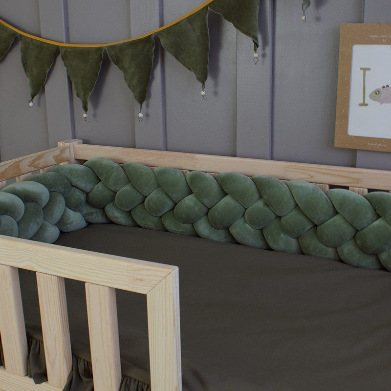 Tresse de lit 4 brins Vert 200cm