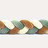 Tresse de lit écru camel & vert 200cm