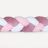 Tresse de lit rose & blanc 240cm