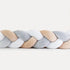 Tresse de lit beige blanc & gris 200cm