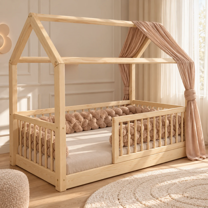 Tresse de lit 4 brins Teddy bouclette Camel