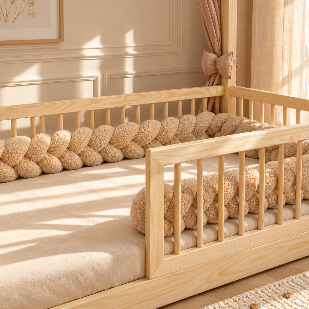 Donkerbeige bedvlecht 180cm