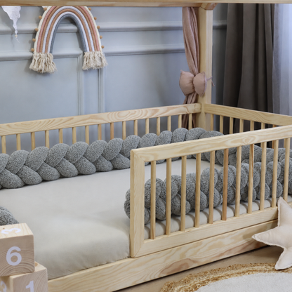 Donkerbeige bedvlecht 180cm