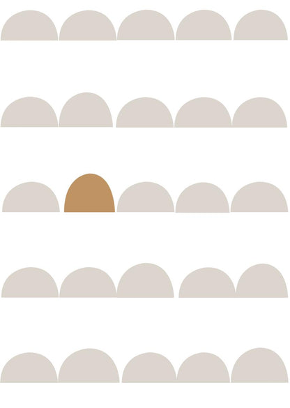 Papier peint chambre enfant Arches - Gris &amp; ocre