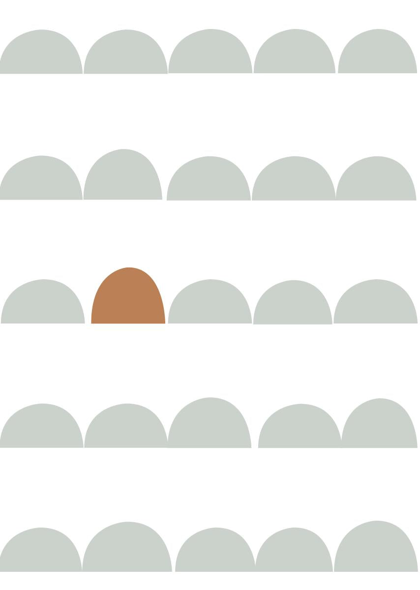Papier peint chambre enfant Arches - Vert sauge &amp; Terracotta