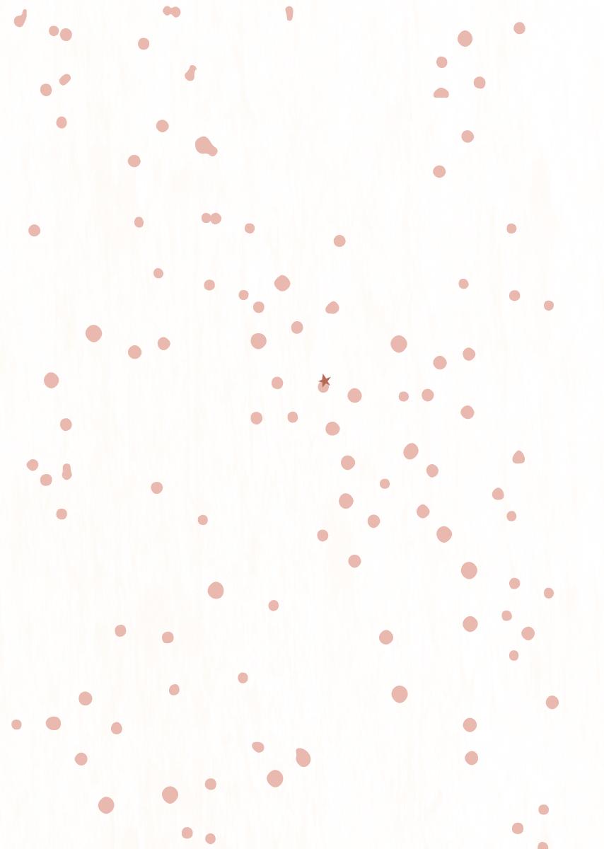 Papier peint chambre enfant Confettis - Rose &amp; Blanc