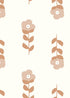 Papier peint chambre enfant Fleurs - Rose & Terracotta