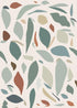 Papier peint chambre enfant motif fruits - Bleu & Terracotta