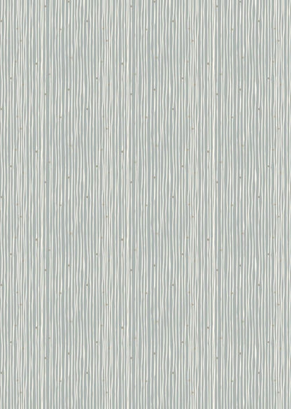 Papier peint chambre enfant ligné Bleu &amp; Blanc