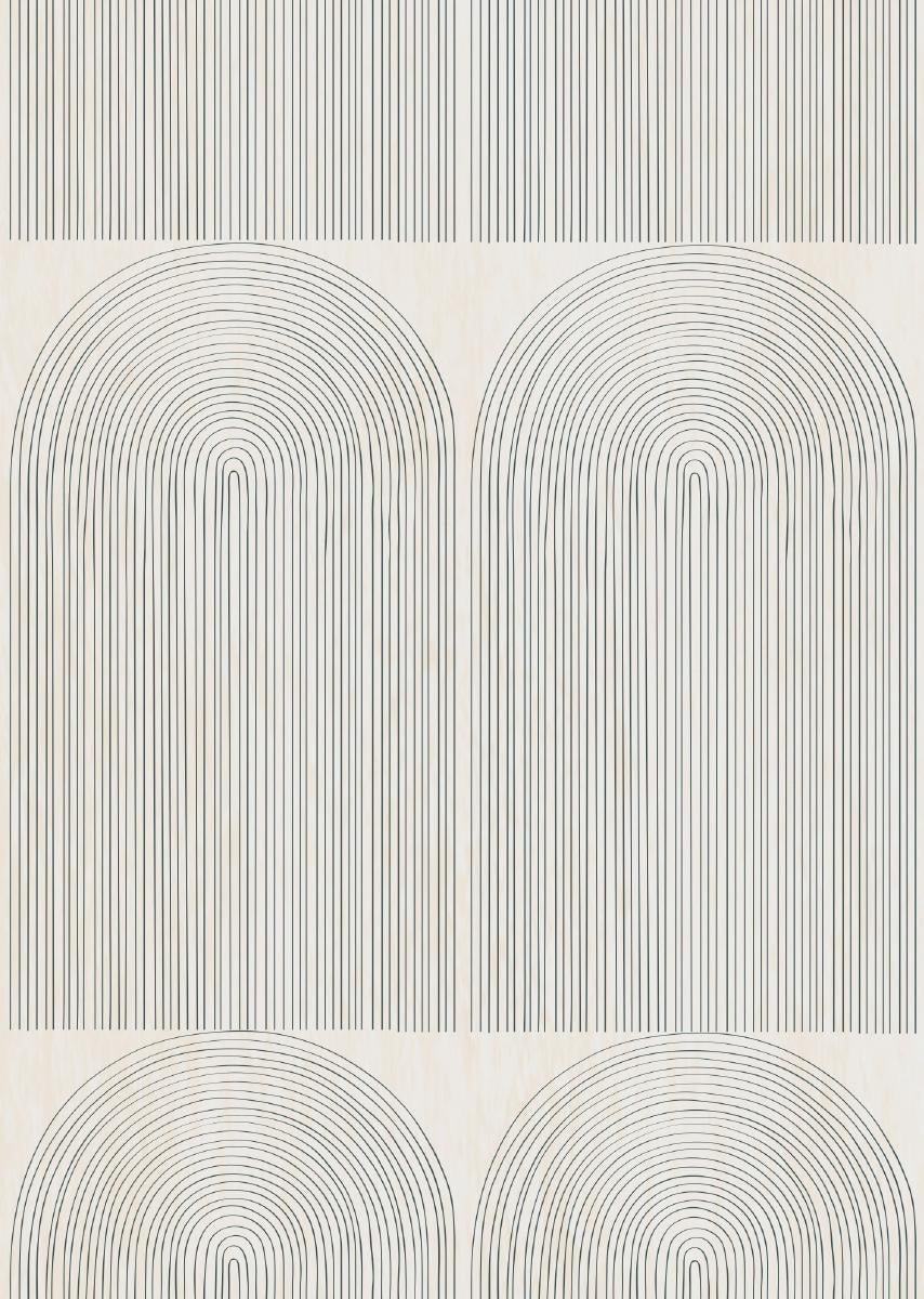 Papier peint chambre enfant Arc-en-ciel - Bleu marine