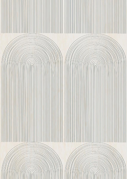 Papier peint chambre enfant Arc-en-ciel - Bleu marine