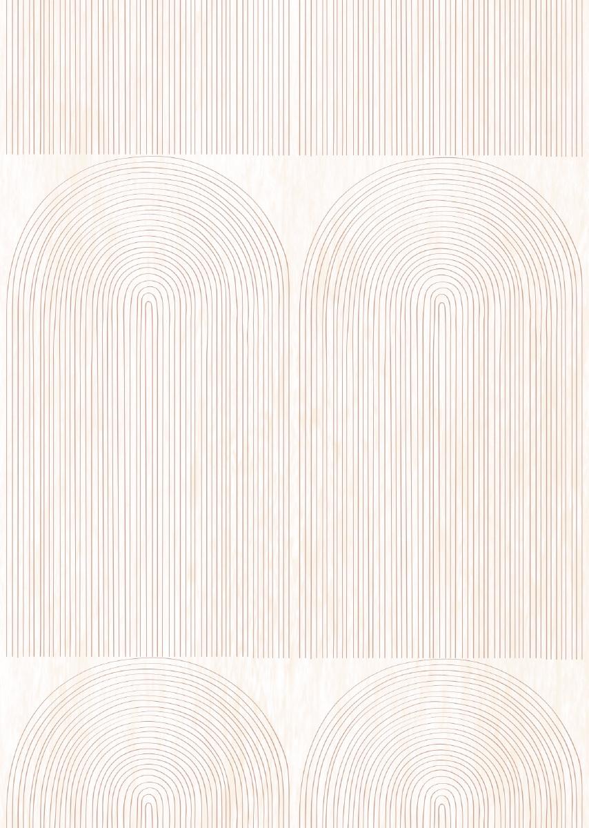 Papier peint chambre enfant Arc-en-ciel - Rose nude