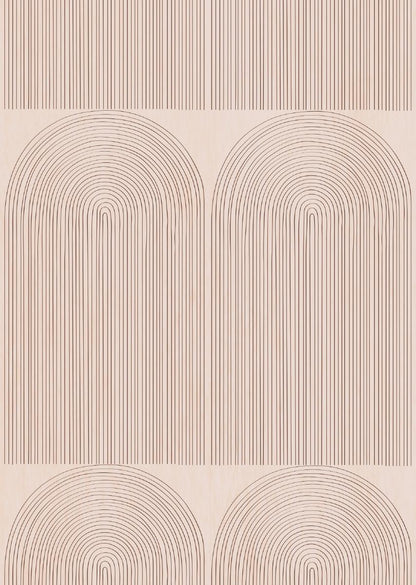 Papier peint chambre enfant Arc-en-ciel - Terracotta &amp; Rose nude