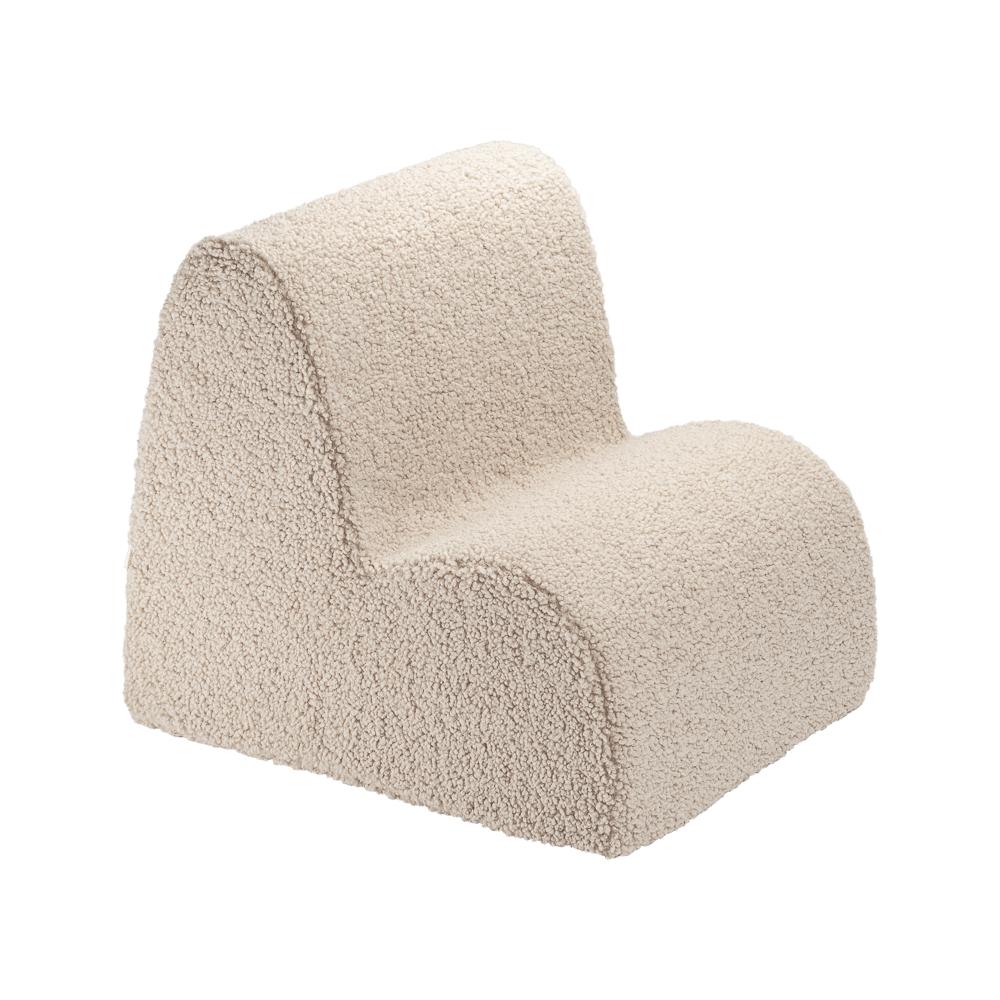 Fauteuil enfant Teddy bouclette Beige