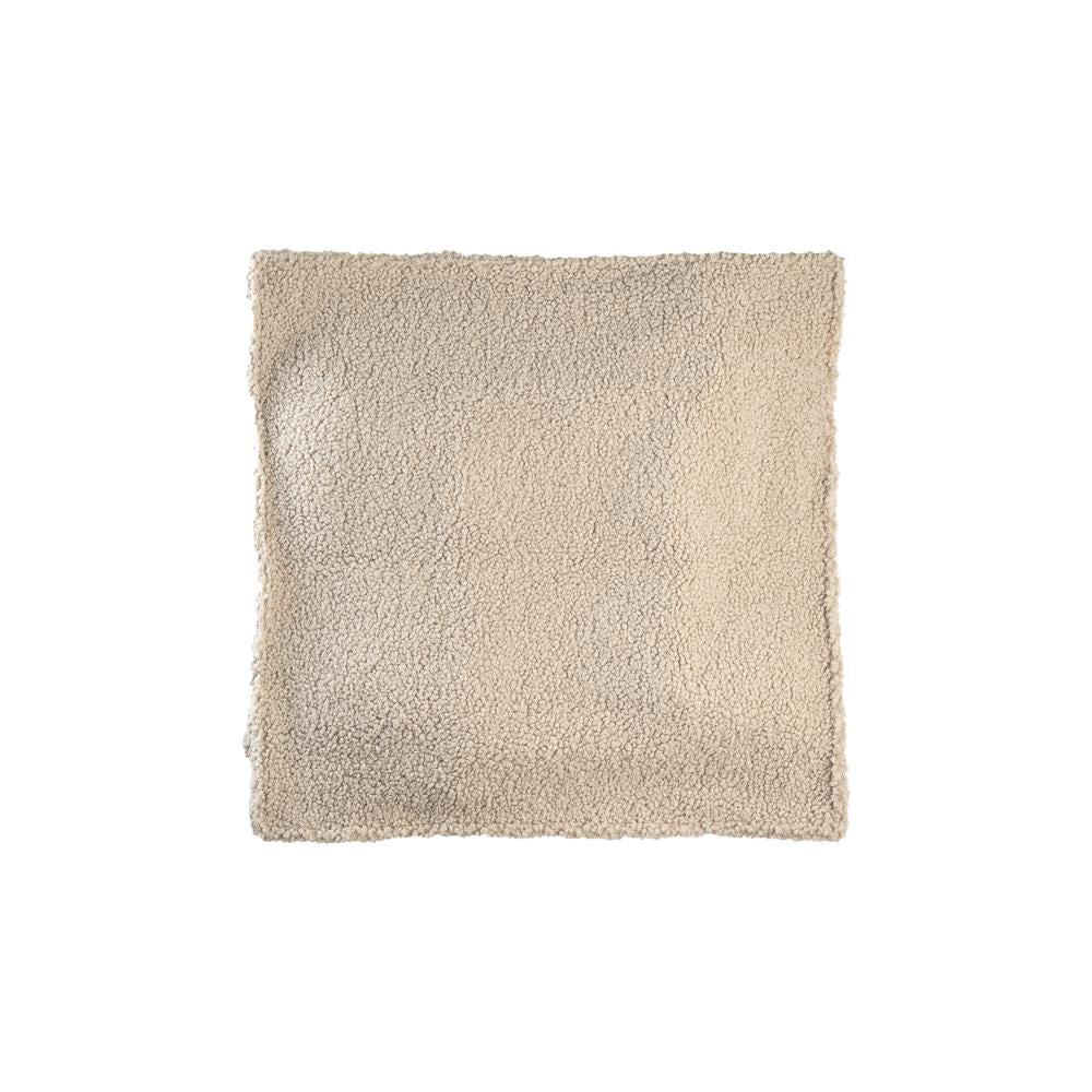 Pouf carré bouclette Ecru