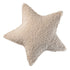 Coussin étoile bouclette Beige