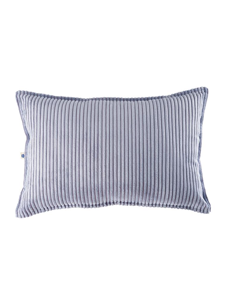 Coussin rectangulaire velours côtelé Bleu