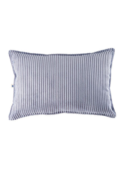 Coussin rectangulaire velours côtelé Bleu