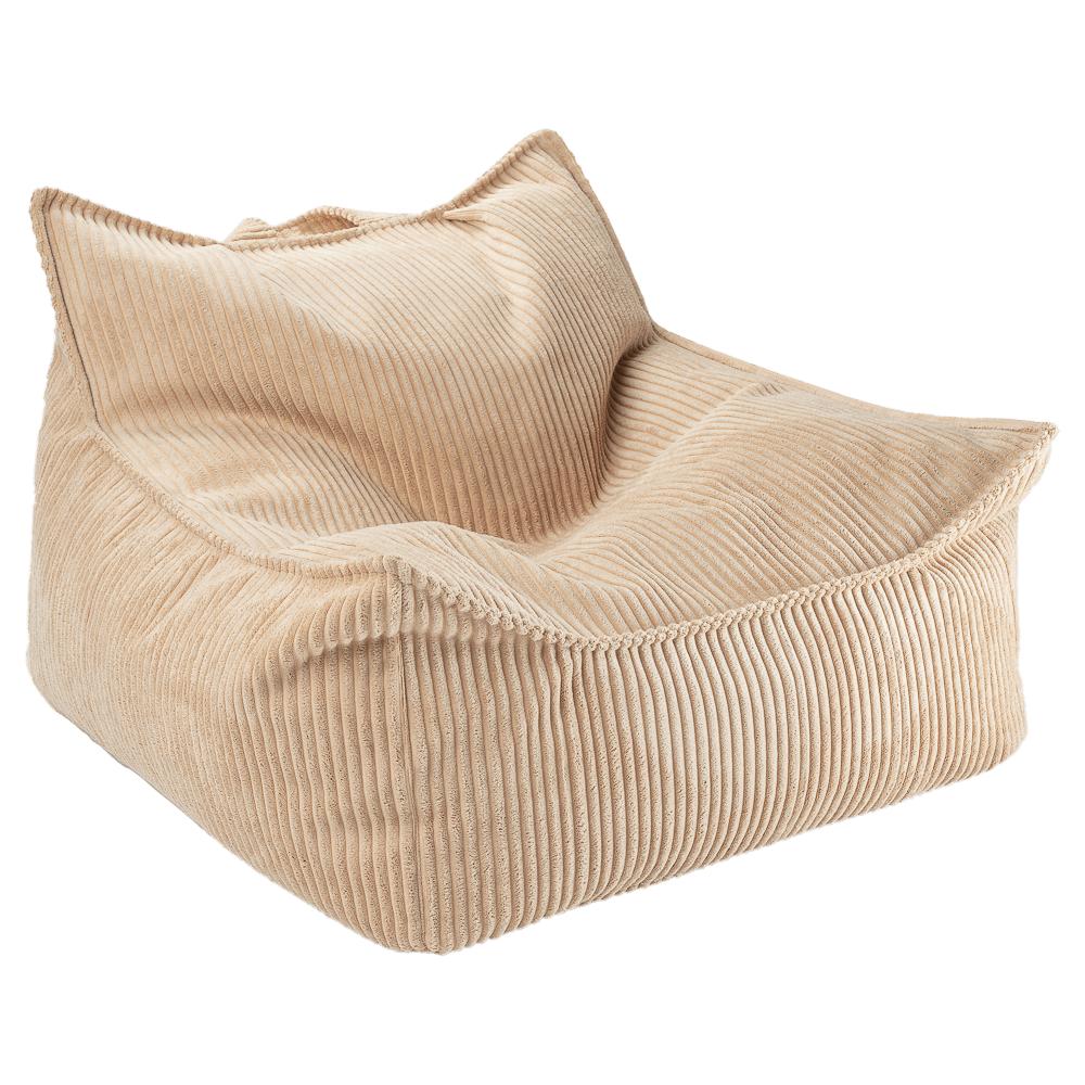 Fauteuil velours Beige