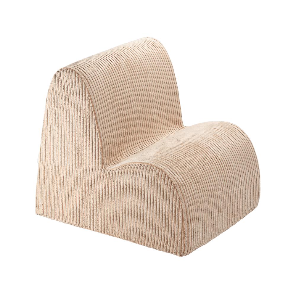 Fauteuil velours Beige