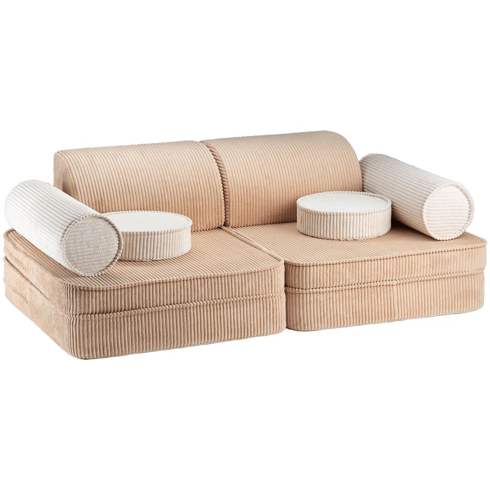 Fauteuil enfant modulable Beige &amp; écru