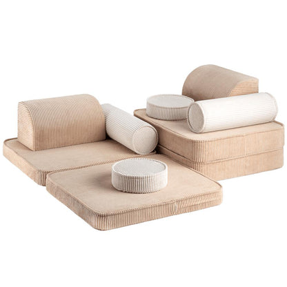 Fauteuil enfant modulable Beige &amp; écru