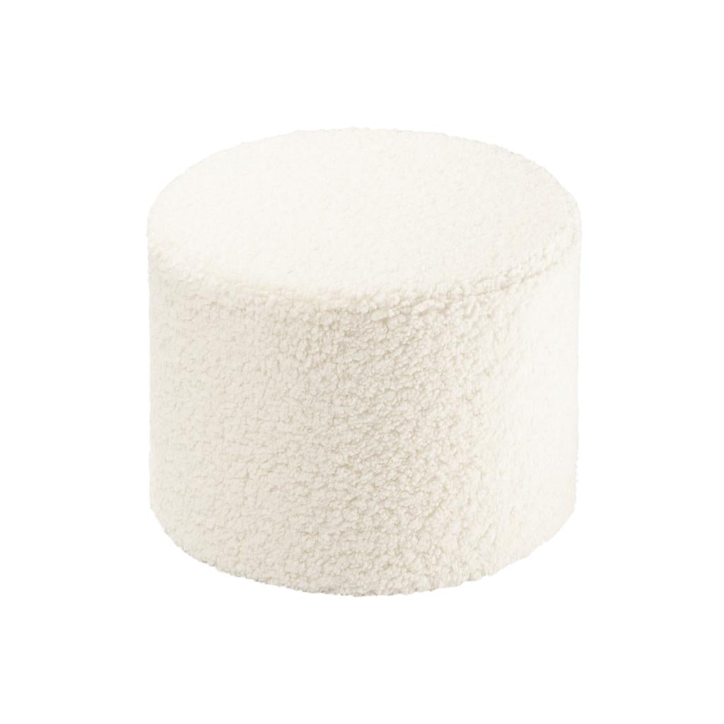Pouf bouclette blanc