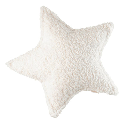 Coussin étoile bouclette Blanc