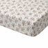 Drap housse double gaze coton fleuri NINA