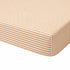 Drap housse enfant rayé camel