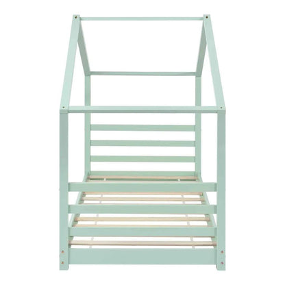 Lit cabane Montessori - 90x200cm - Vert menthe