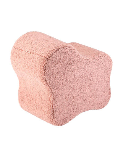 Pouf enfant Teddy bouclette Rose