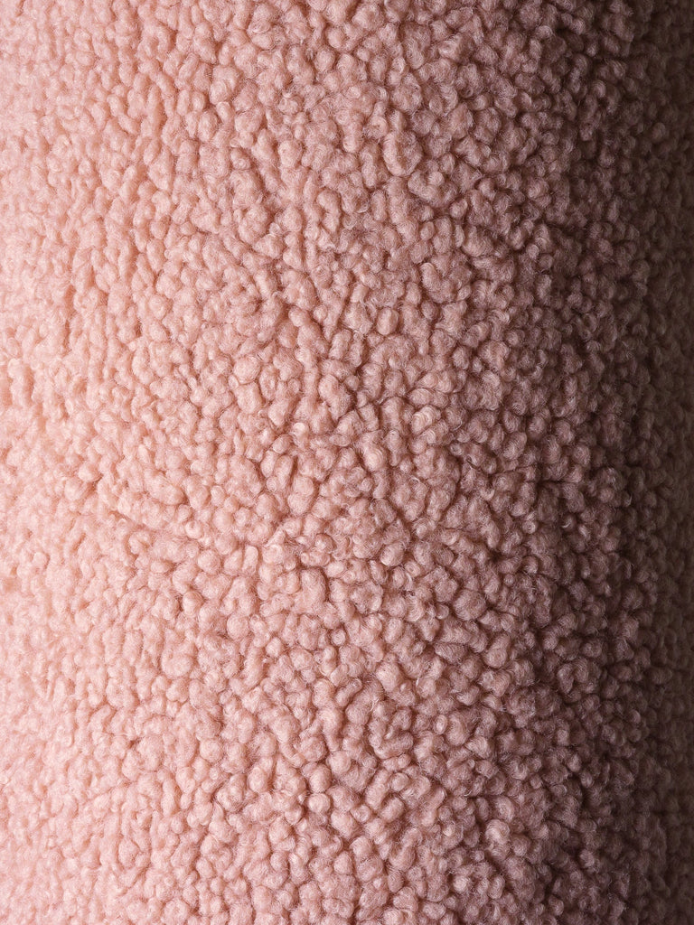 Pouf enfant Teddy bouclette Rose