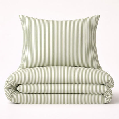 Housse de couette enfant rayures Vert