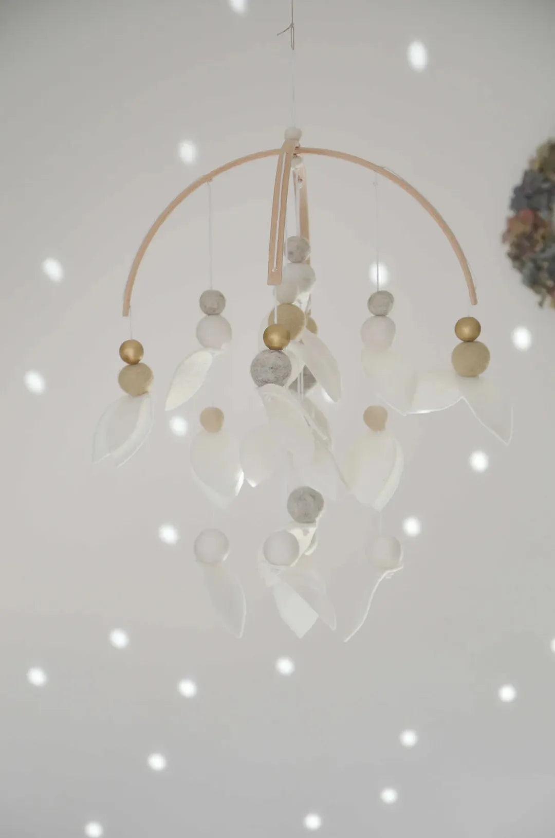 Mobile fait-main Blanc &amp; beige