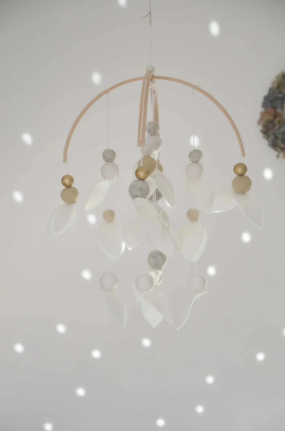 Mobile fait-main Blanc &amp; beige