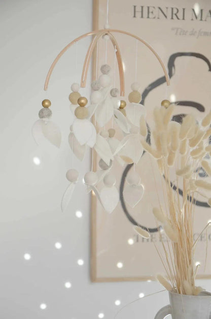 Mobile fait-main Blanc &amp; beige