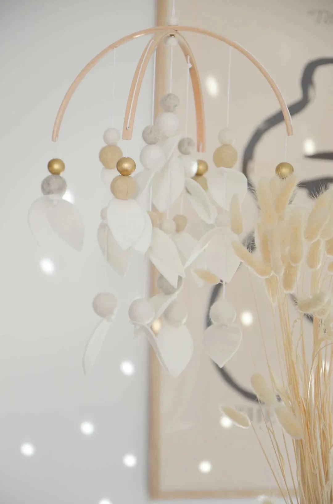 Mobile fait-main Blanc &amp; beige