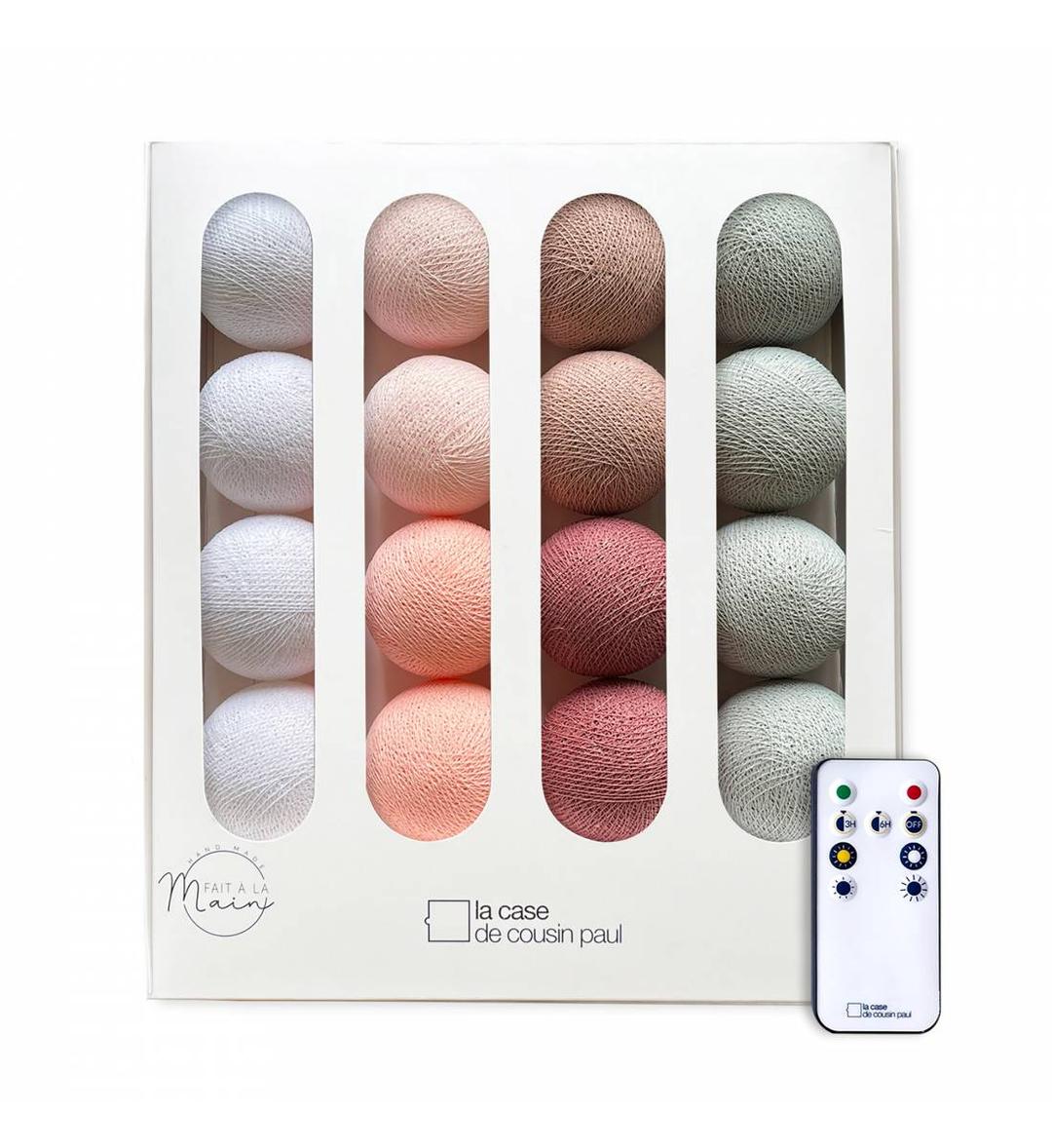 Guirlande lumineuse boule Rose &amp; Blanc